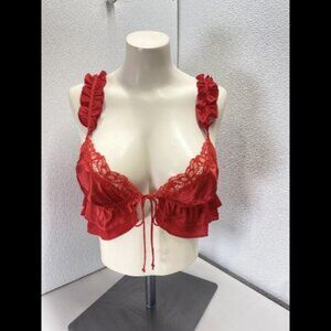 For Love & Lemons Butterfly Lace Ruffle Bralette